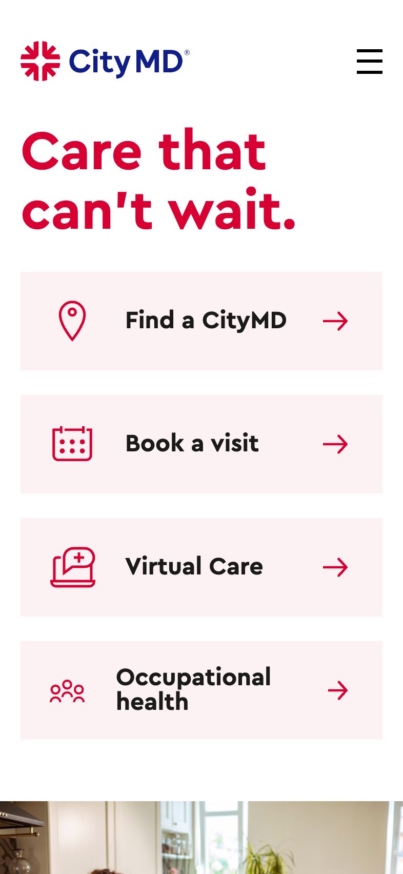 CityMD on an iPhone