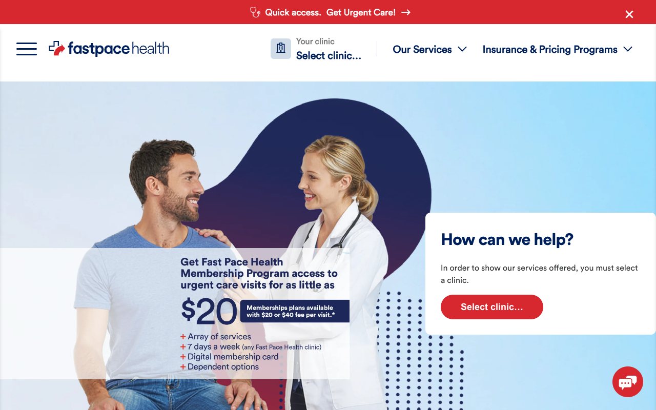 Fast Pace Health on a computer screen